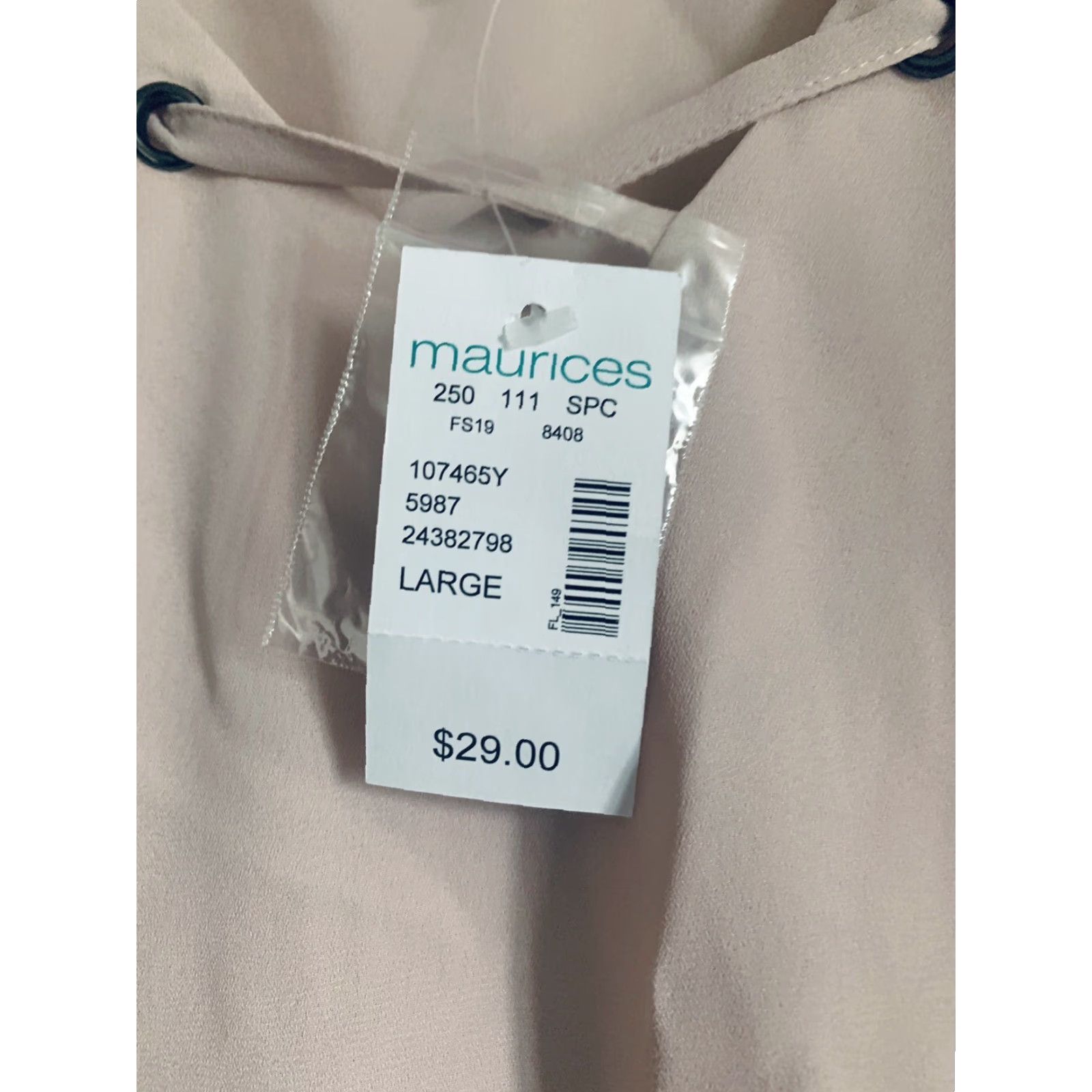 Vintage Blouse T-Shirt Women Pink V-Neck Long Sleeve Nwt Maurice Sz Large Regular Size L Size L / US 10 / IT 46 - 2 Thumbnail