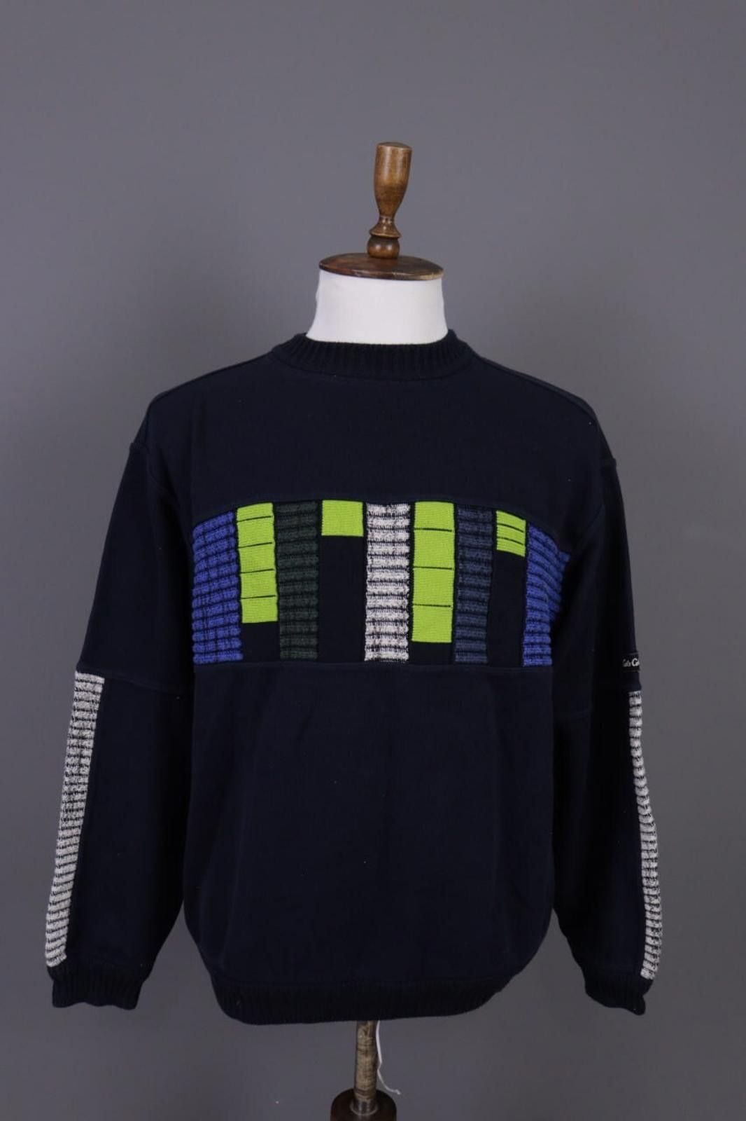 Carlo Colucci Carlo Colucci Sport Black Cotton Knit Sweater Size M Size US M / EU 48-50 / 2 - 1 Thumbnail