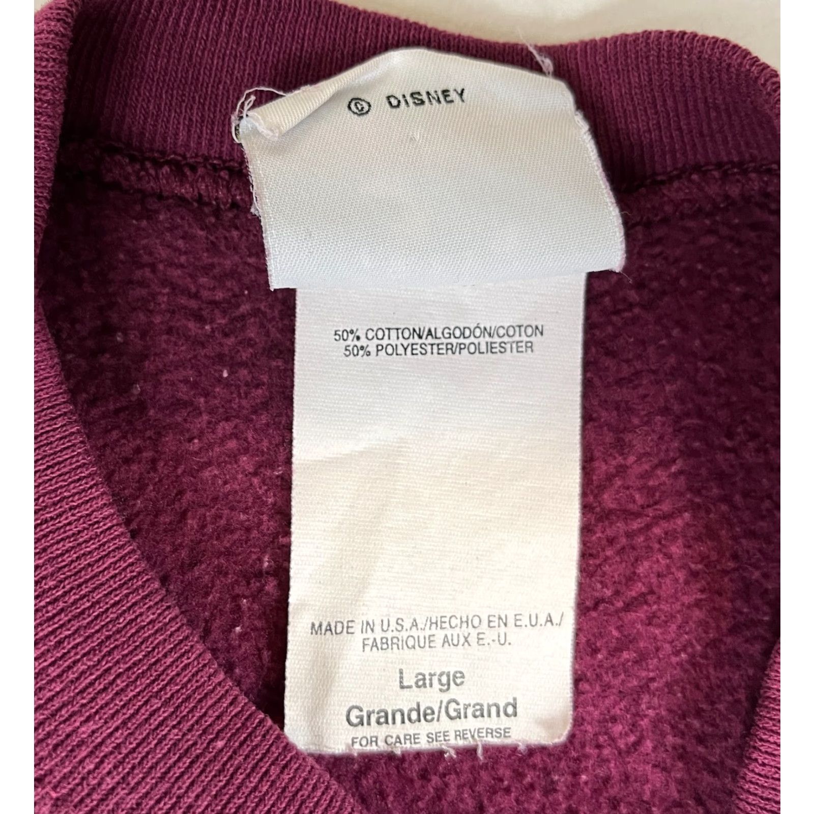 Mickey & Co. Mickey & Co. Men's Vintage Crewneck Sweatshirt Size L Maroon Embroidered Mickey Mouse 90s Cartoon Made in USA Size US L / EU 52-54 / 3 - 5 Thumbnail