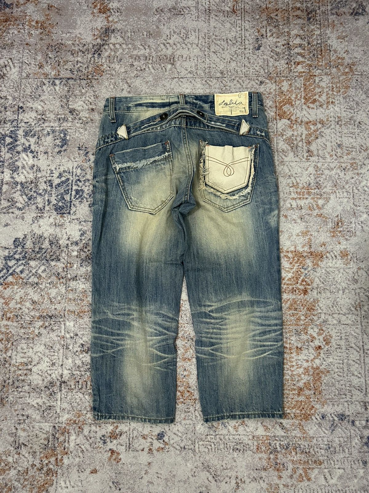 If Six Was Nine × Isamu Katayama Backlash × Japanese Brand Lolita Washed Buckle Back Cropped jeans Size US 32 / EU 48 - 1 Thumbnail