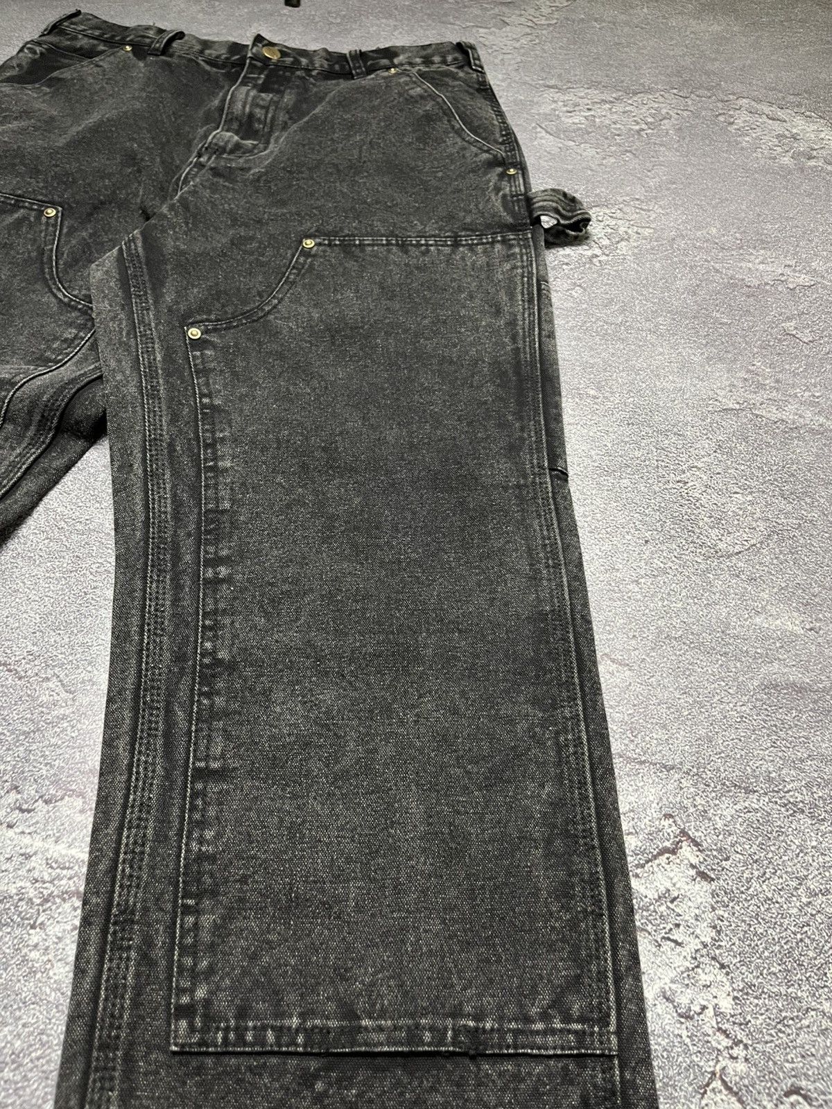 Carhartt Vintage Carhartt Black Faded Double Knee Work Pants 102cm Size US 32 / EU 48 - 6 Thumbnail