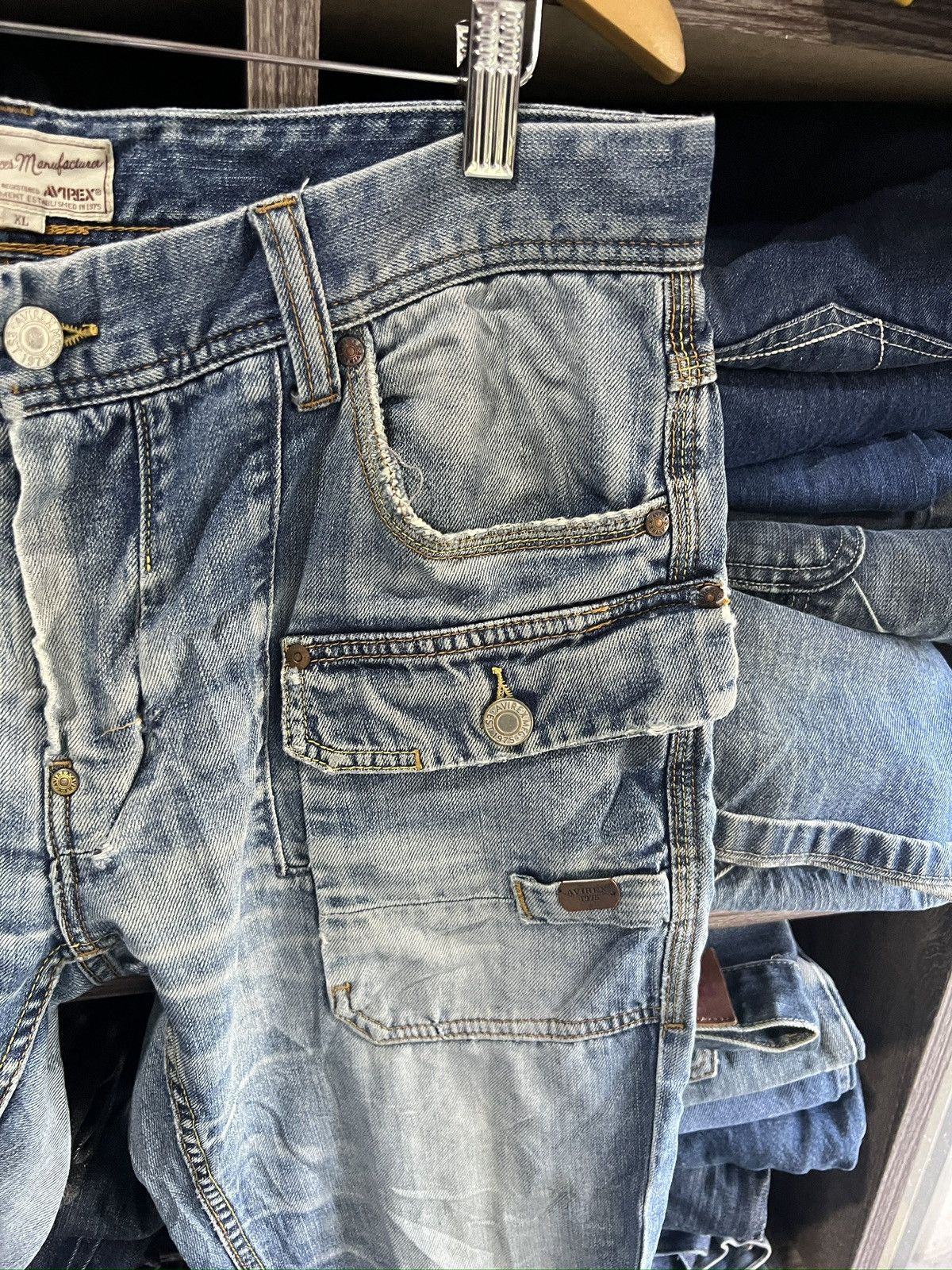 Avirex 🔥Rare Avirex Distressed Denim Size US 35 - 7 Thumbnail