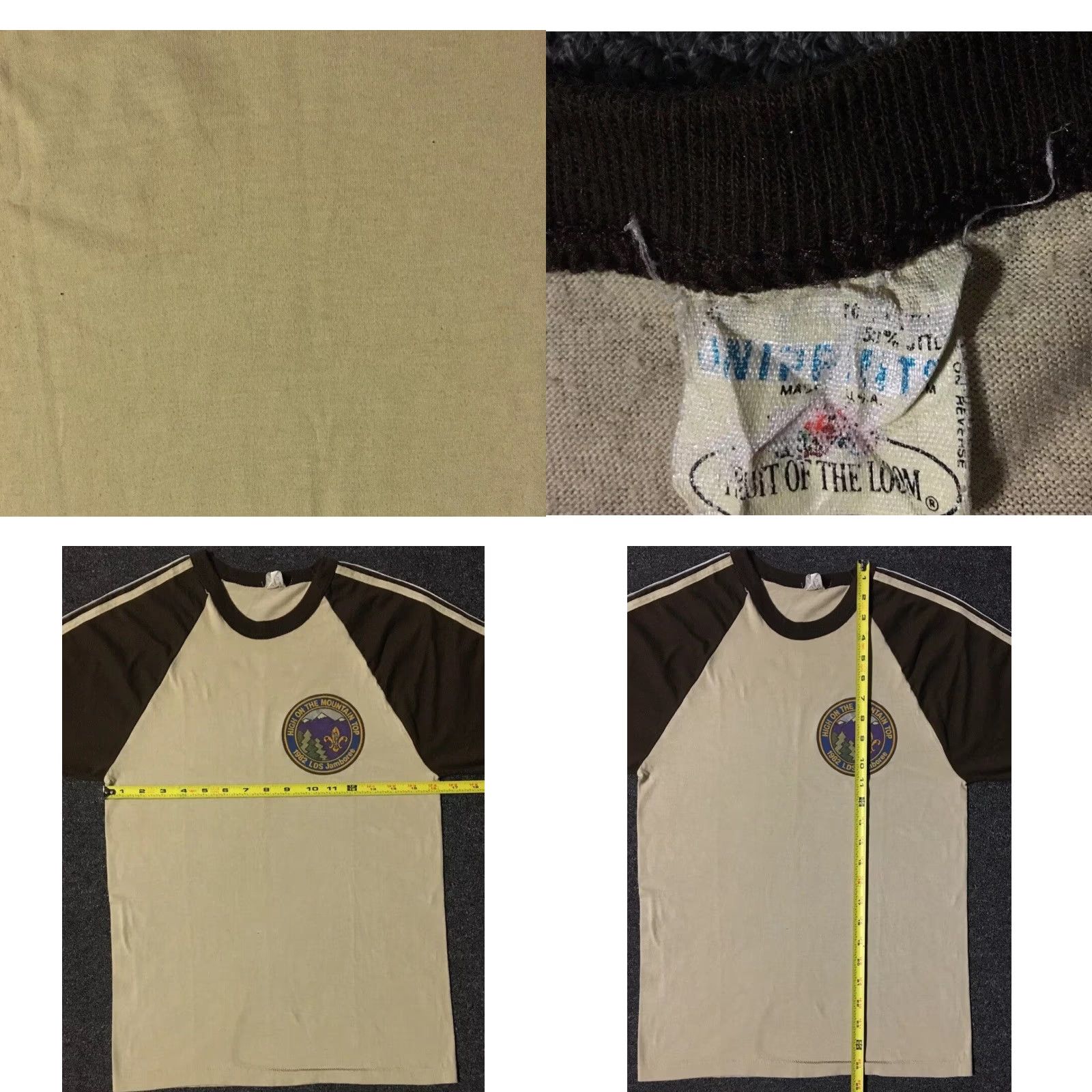 The Mountain VINTAGE 80s High On The Mountain Jamboree Shirt XS Beige Single Stitch Shirt Mens Pocket? Size US XS / EU 42 / 0 - 8 Thumbnail