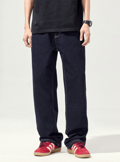 Japanese Brand × Jean Men's trendy high street washed stretch straight jeans Size US 32 / EU 48 - 2 Thumbnail