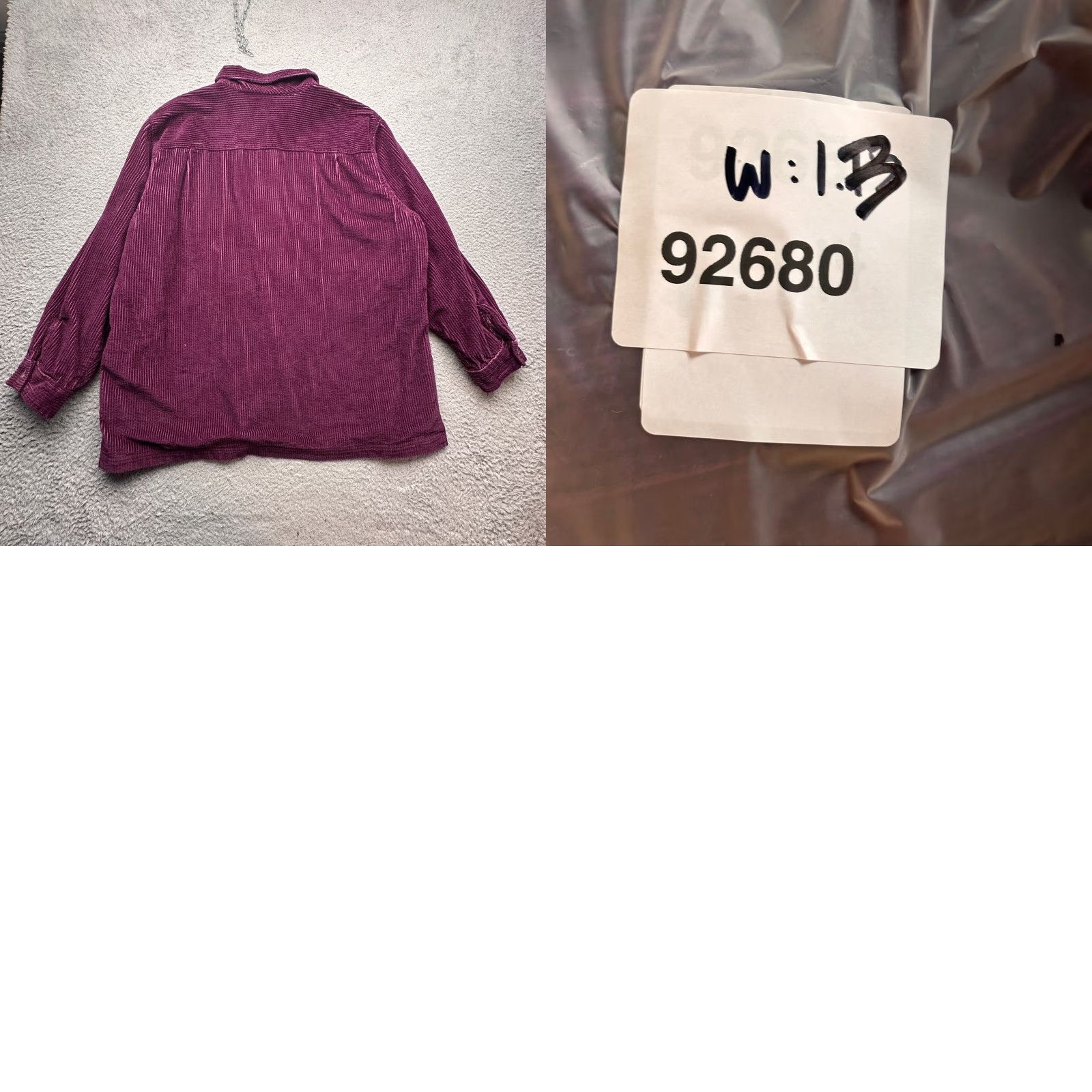 Vintage LL Bean Comfort Corduroy Relaxed Button Up Long Sleeve Shirt Womens 1X Lined Purple Size XL / US 12-14 / IT 48-50 - 8 Thumbnail