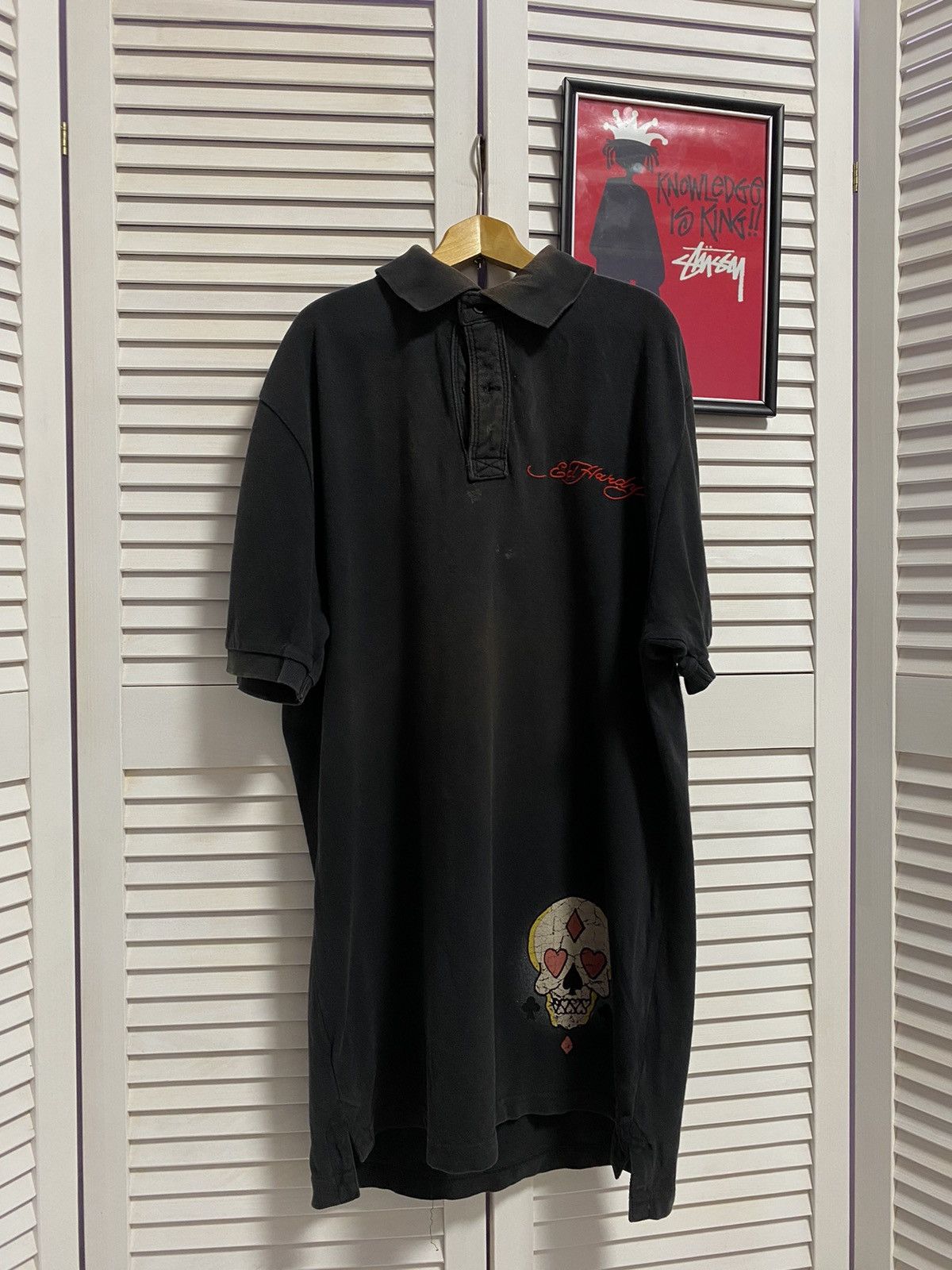 Christian Audigier Vintage Polo Shirt Ed Hardy Tattoo Graphic XXL Very Length Size US XL / EU 56 / 4 - 4 Thumbnail