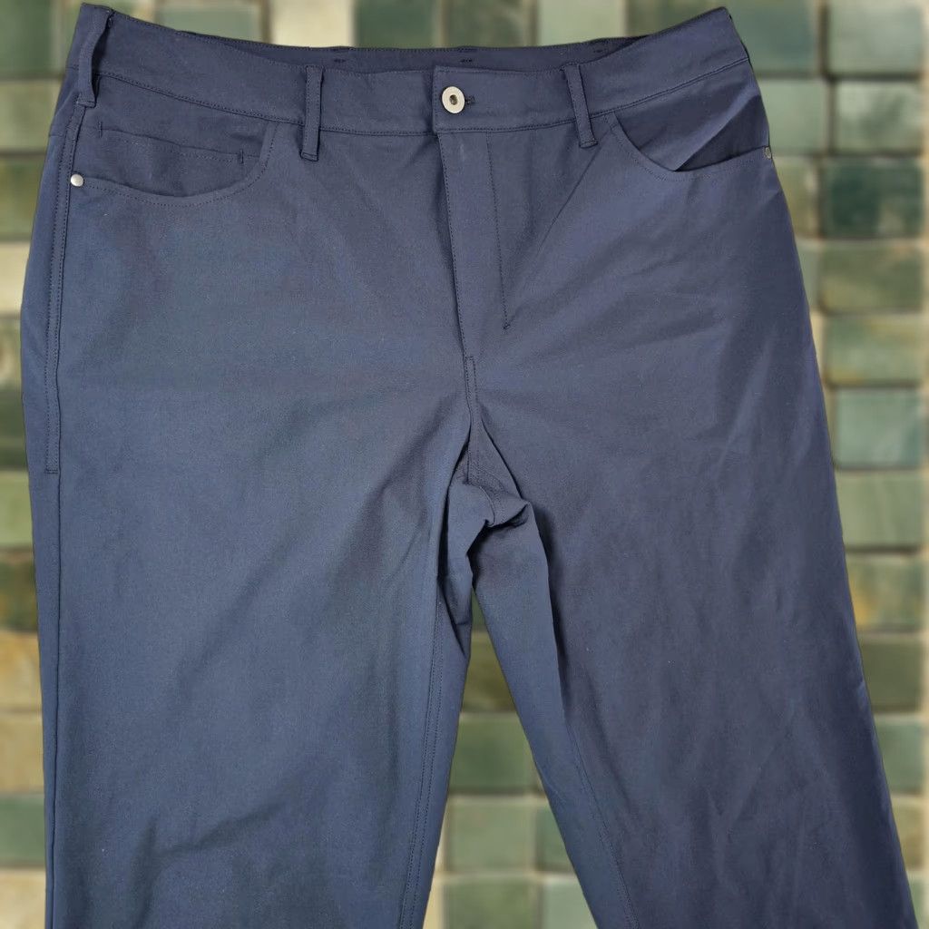 Vintage Sene Pants Mens 36x31 Blue Stretch Chino 5 Pocket Casual Tech Performance Travel Size US 36 / EU 52 - 1 Thumbnail