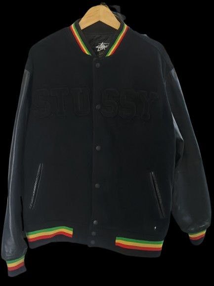 ジャケット・アウター Stussy WALES BONNER LEATHER VARSITY Stussy-x