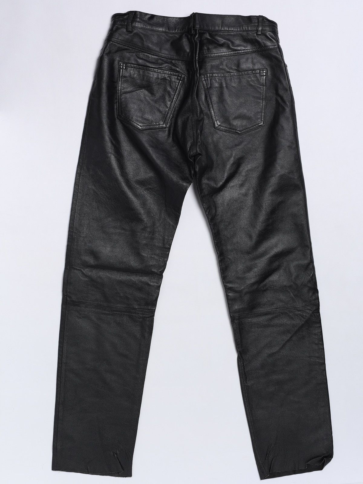 Genuine Leather Vintage Biker Leather Pants ykk Gore Size US 33 - 2 Thumbnail