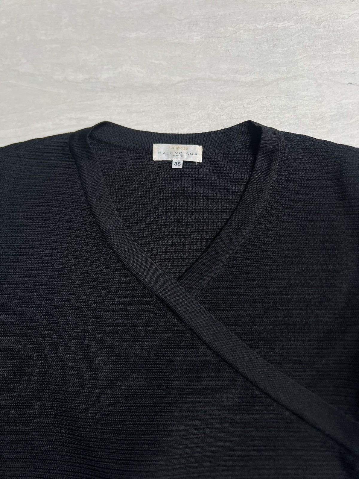 Balenciaga BALENCIAGA Paris Black Knit Dress Size XS / US 0-2 / IT 36-38 - 15 Thumbnail