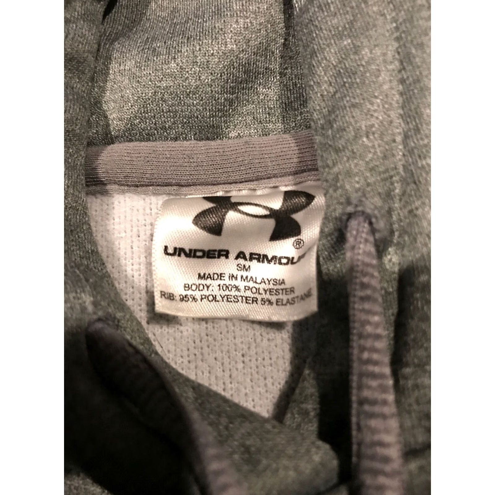 Under Armour VINTAGE? No — Under Armour Hoodie Women S Gray Polyester Logo Storm Long Sleeve Solid Fleece Casual Activewear A18 Size S / US 4 / IT 40 - 3 Thumbnail