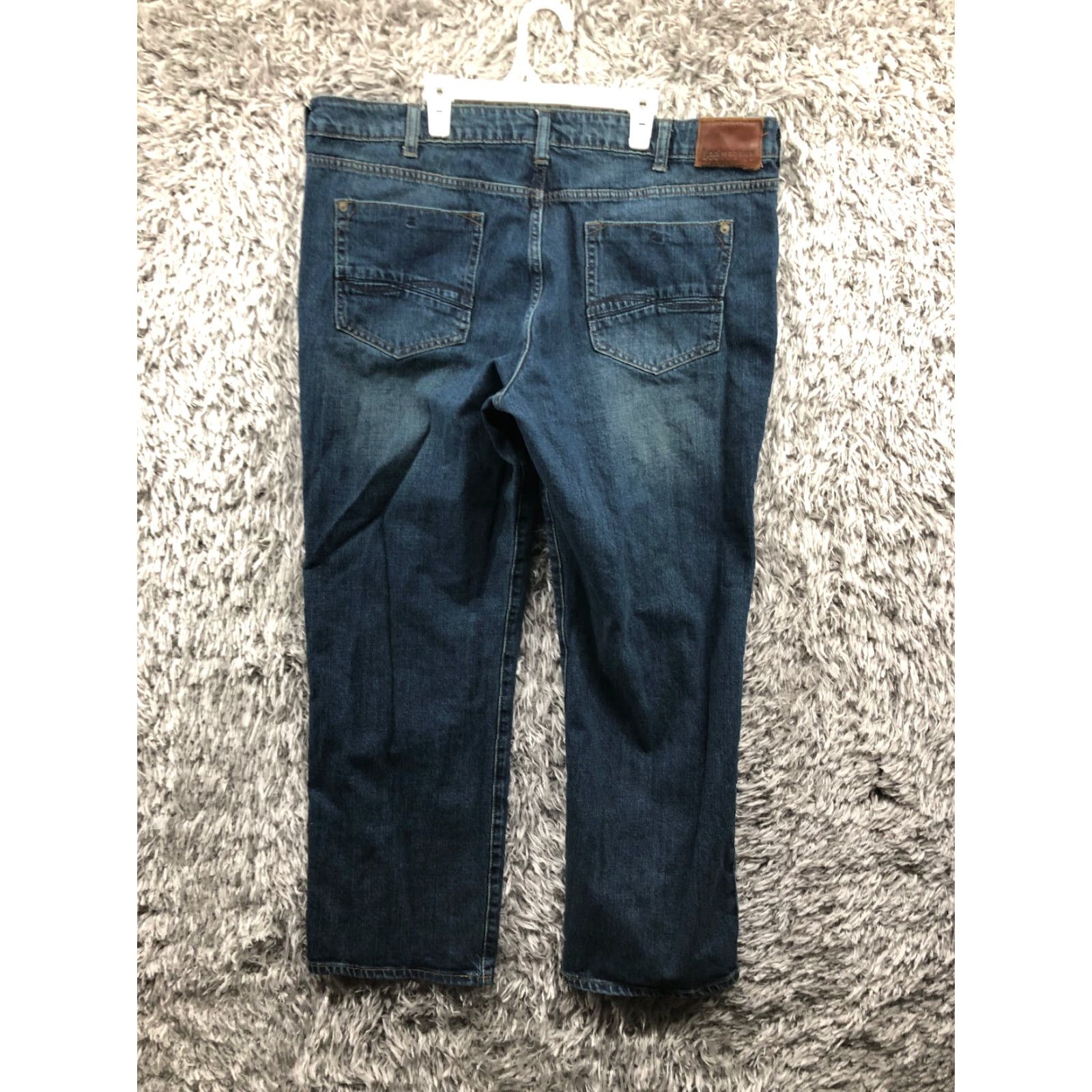 Lee Lee Modern Series Jeans Mens 40x30 Straight Leg Dark Blue Denim Size 40 Regular Size US 40 / EU 56 - 5 Thumbnail