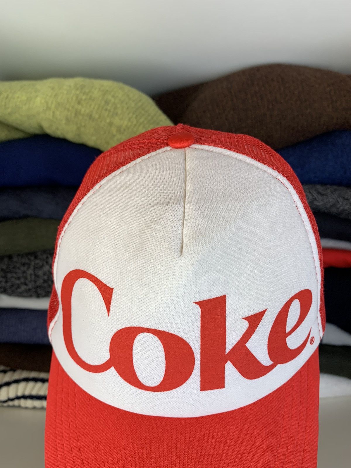 Vintage Vintage Coca Cola Coke Trucker Cap Hat Size ONE SIZE - 4 Thumbnail