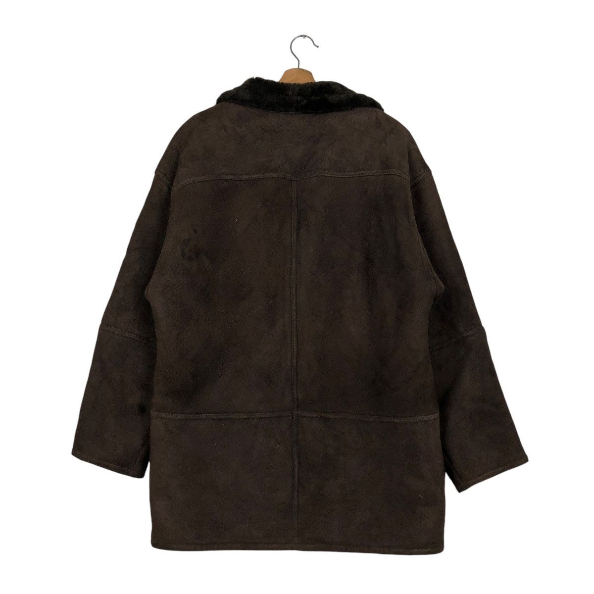 Vintage 🔥VINTAGE SHEARLING LEATHER JACKET FUR BLANKET ITALY TEODEM Size US L / EU 52-54 / 3 - 10 Thumbnail