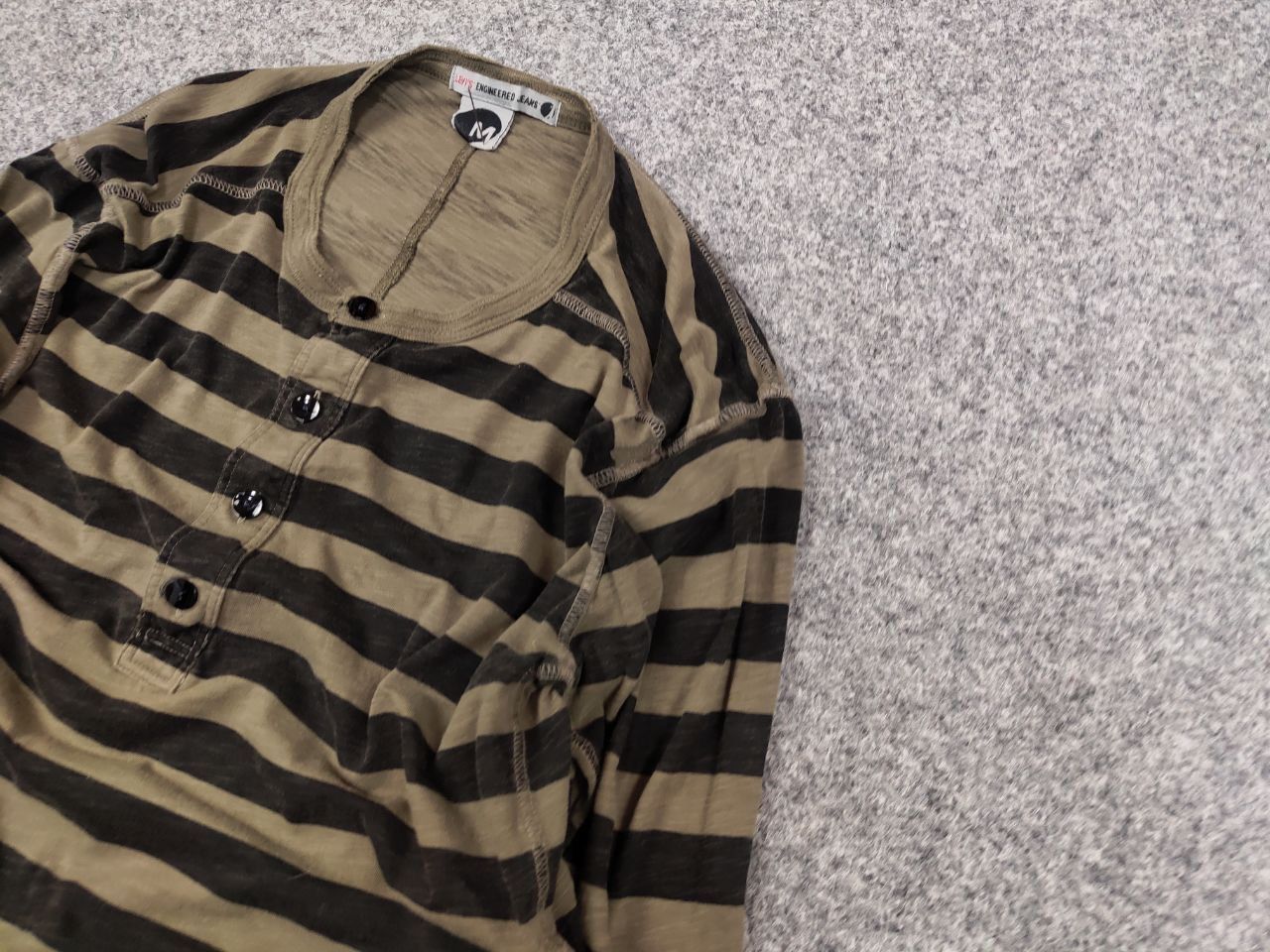 Levi's Vintage 90's Levis Engineered Military Striped Long Sleeve Size US M / EU 48-50 / 2 - 4 Thumbnail