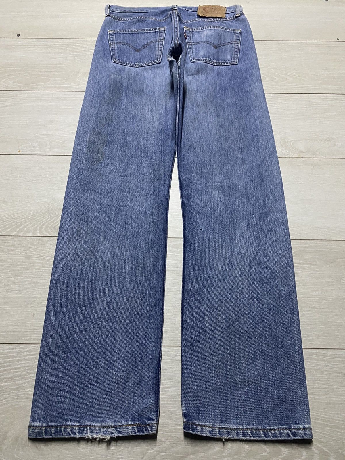 Levi's Vintage Levis 501 90s ButtonFly Grunge Distressed Jeans Size US 29 - 2 Thumbnail