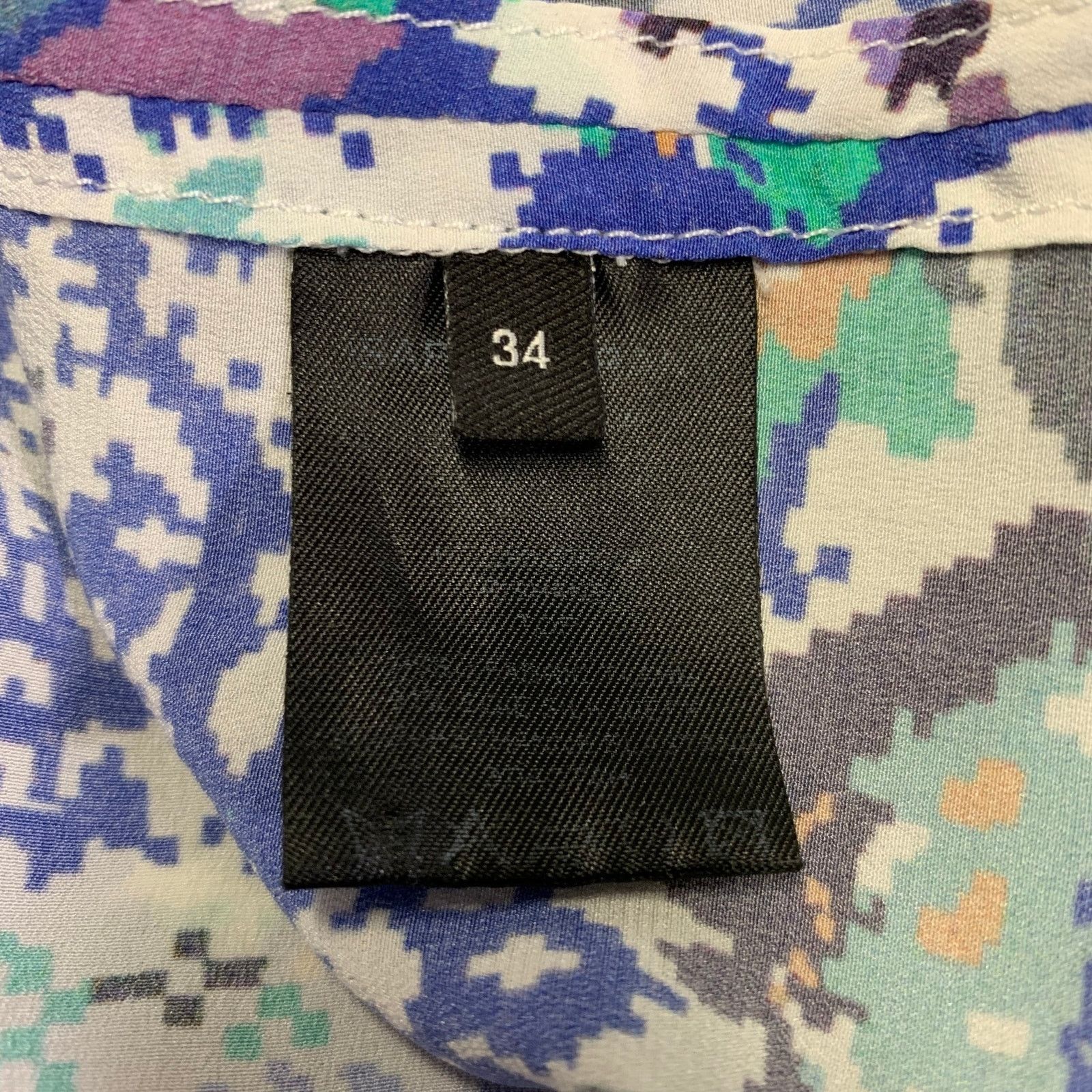 Isabel Marant ISABEL MARANT 2 Blue White Abstract Sleeveless Casual Top Size XS / US 0-2 / IT 36-38 - 5 Thumbnail
