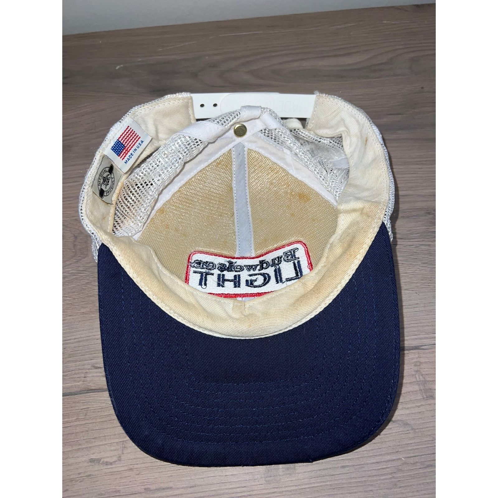 Budweiser Vintage Budweiser Light Hat Alcohol Headwear Cap Stained OS Size ONE SIZE - 6 Thumbnail