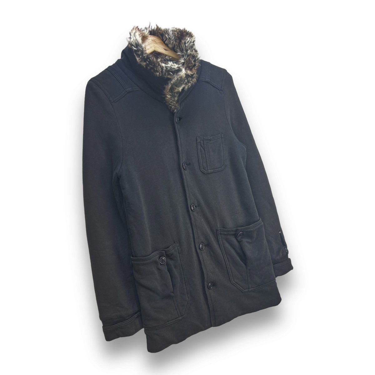 Diesel 🔥 SUNFADED DIESEL SOFT CHORE JACKET FUR COLAR Size US XS / EU 42 / 0 - 3 Thumbnail