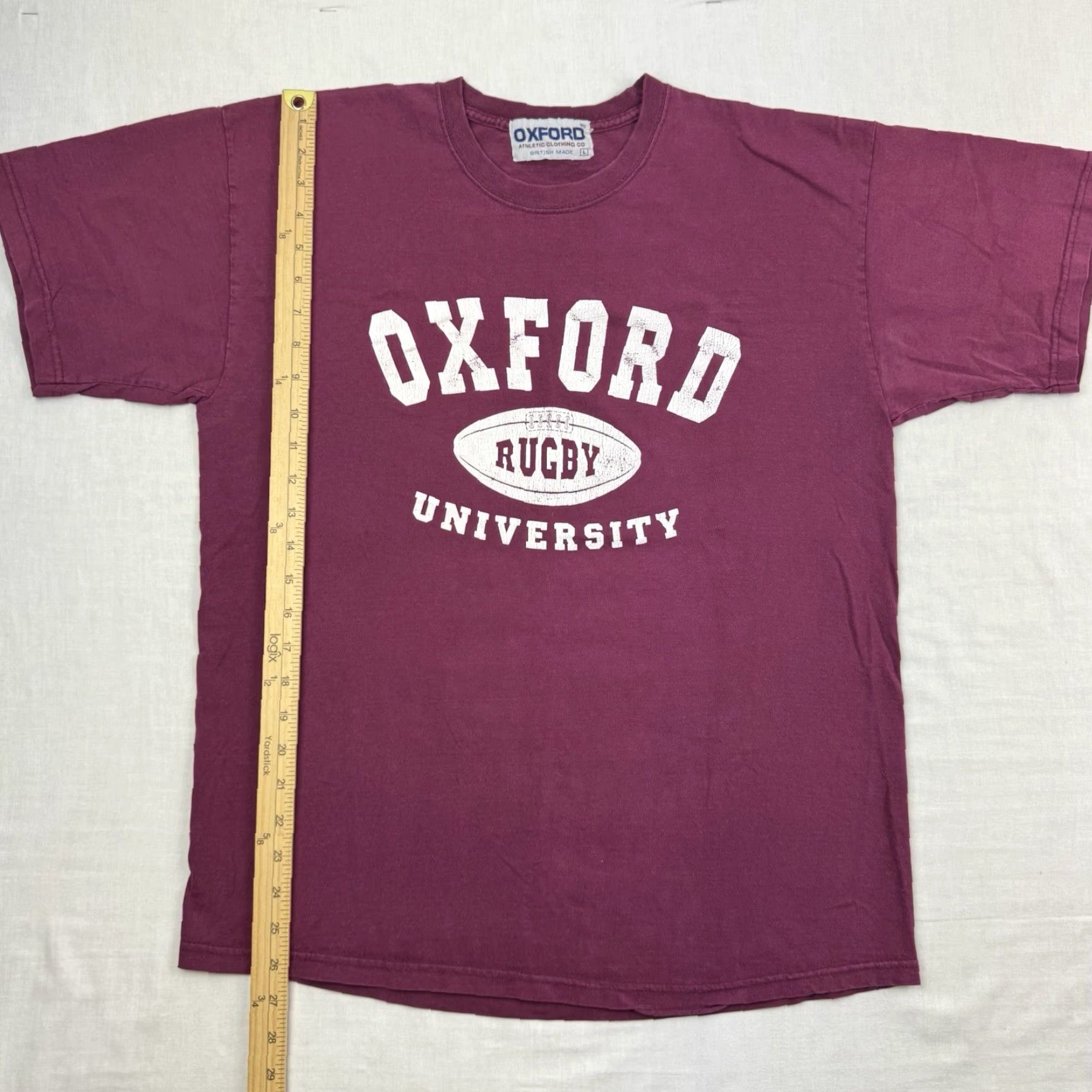 Vintage VINTAGE Oxford University Rugby T Shirt Adult Large College British Made School Shirt Mens Red 90s, University, College, School Oxford Shirt Mens Size US L / EU 52-54 / 3 - 5 Thumbnail