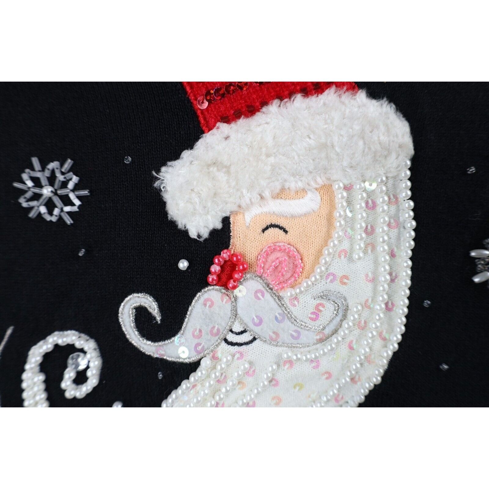 Vintage Vintage 90s Streetwear Christmas Santa Claus Moon Sweater Size L / US 10 / IT 46 - 6 Thumbnail