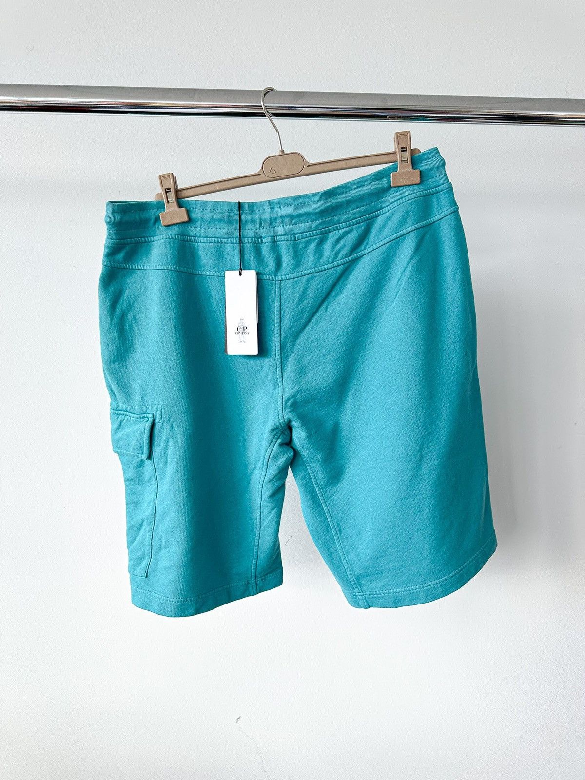 C.P. Company CP Company Cargo Cotton Jersey Jogger Shorts In Teal Size US 40 / EU 56 - 2 Thumbnail