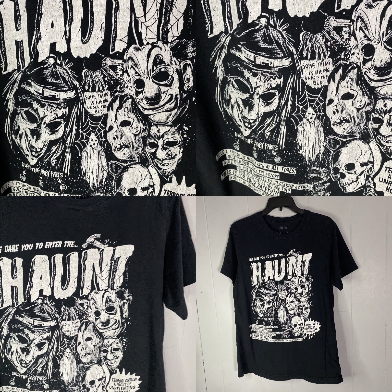 Vintage Haunt T-Shirt Haunt Movie Promo Adult Medium Black Shirt Halloween Mens 20x27 Promo Haunt House M Size US M / EU 48-50 / 2 - 8 Thumbnail