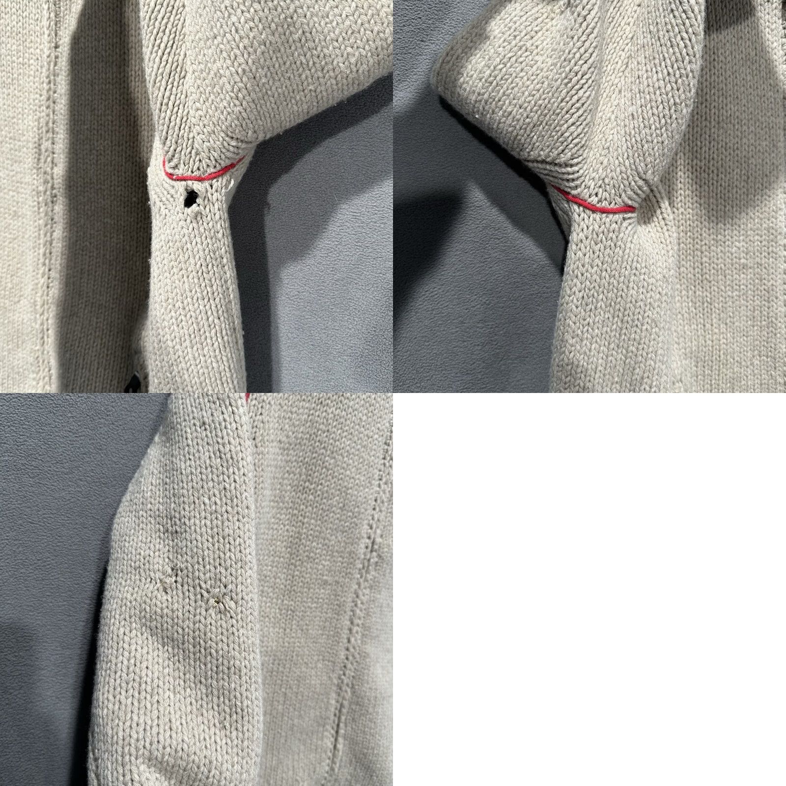 4SDESIGNS VTG Neve Designs Sweater Womens XL Beige Chunky-Knit Full Zip Wool Mock Neck - Pockets, Lined, Dry Clean Only, Hong Kong Vintage Size XL / US 12-14 / IT 48-50 - 9 Thumbnail