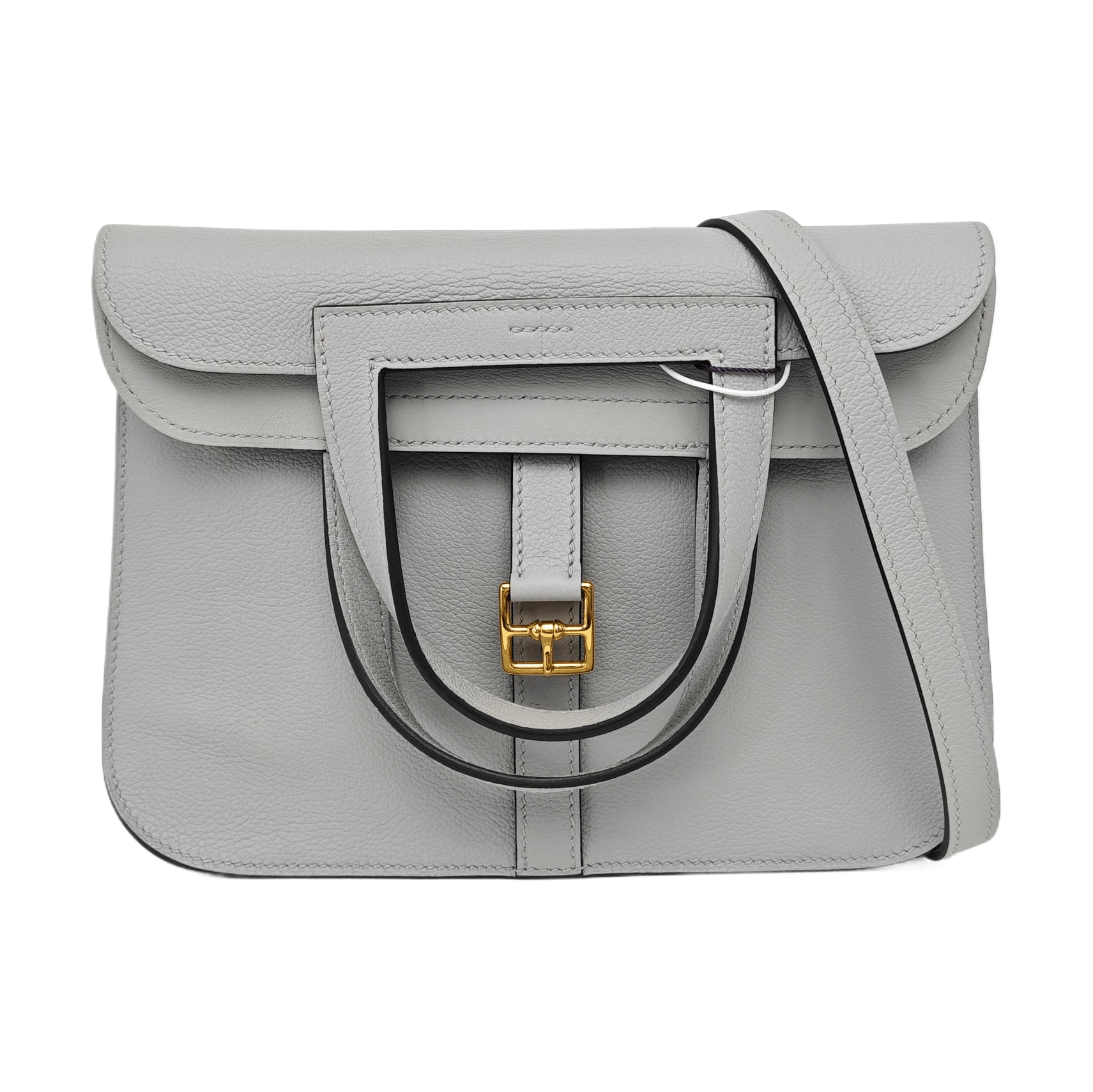 Hermes Hermès Halzan 25 Glacier Blue Evercolor Leather Bag Size ONE SIZE - 1 Thumbnail