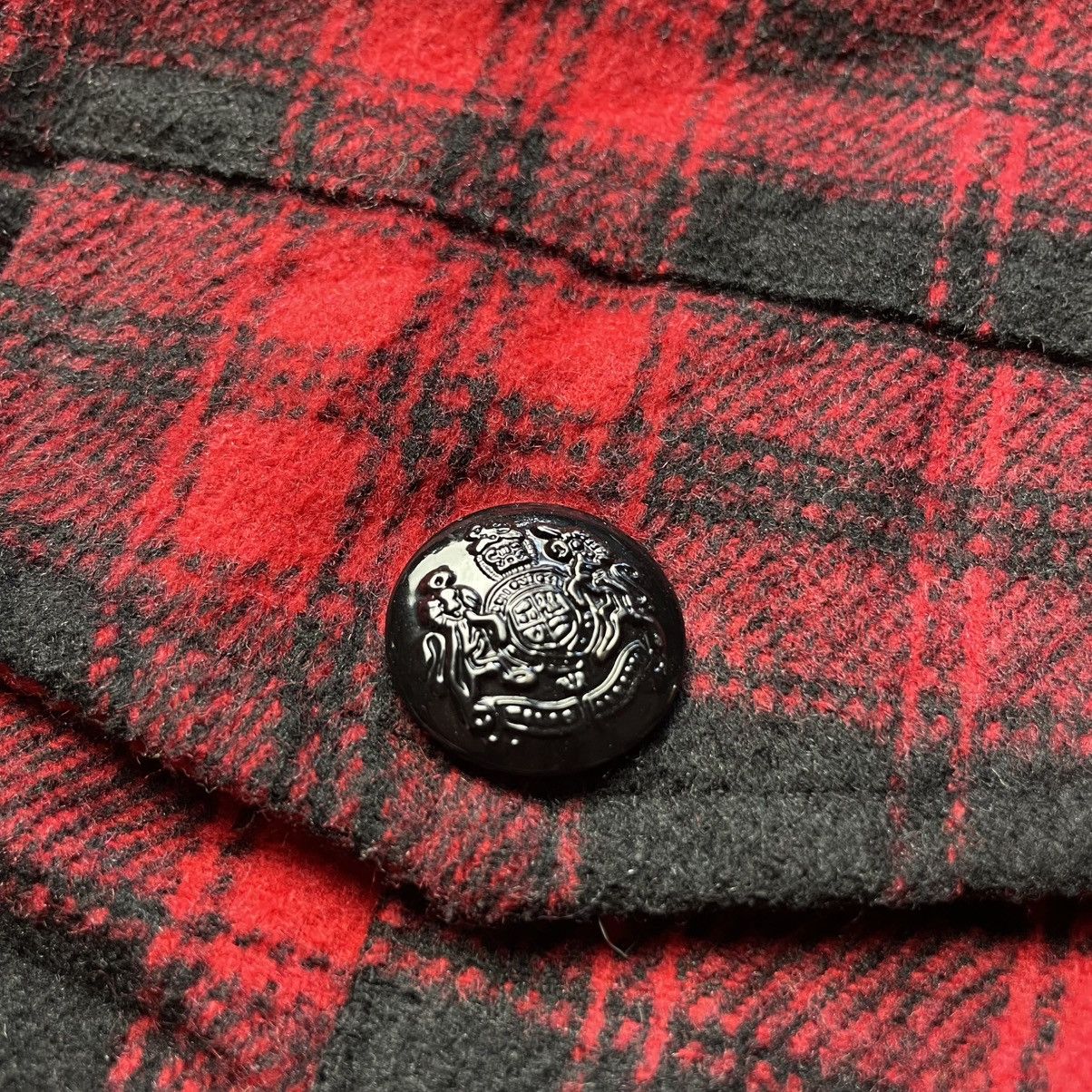 If Six Was Nine × Japanese Brand × Le Grande Bleu (L.G.B.) 🇯🇵 SKY BOMBER TARTAN FULL ZIP PUNK GOTHIC WOOL JACKET Size US M / EU 48-50 / 2 - 10 Thumbnail