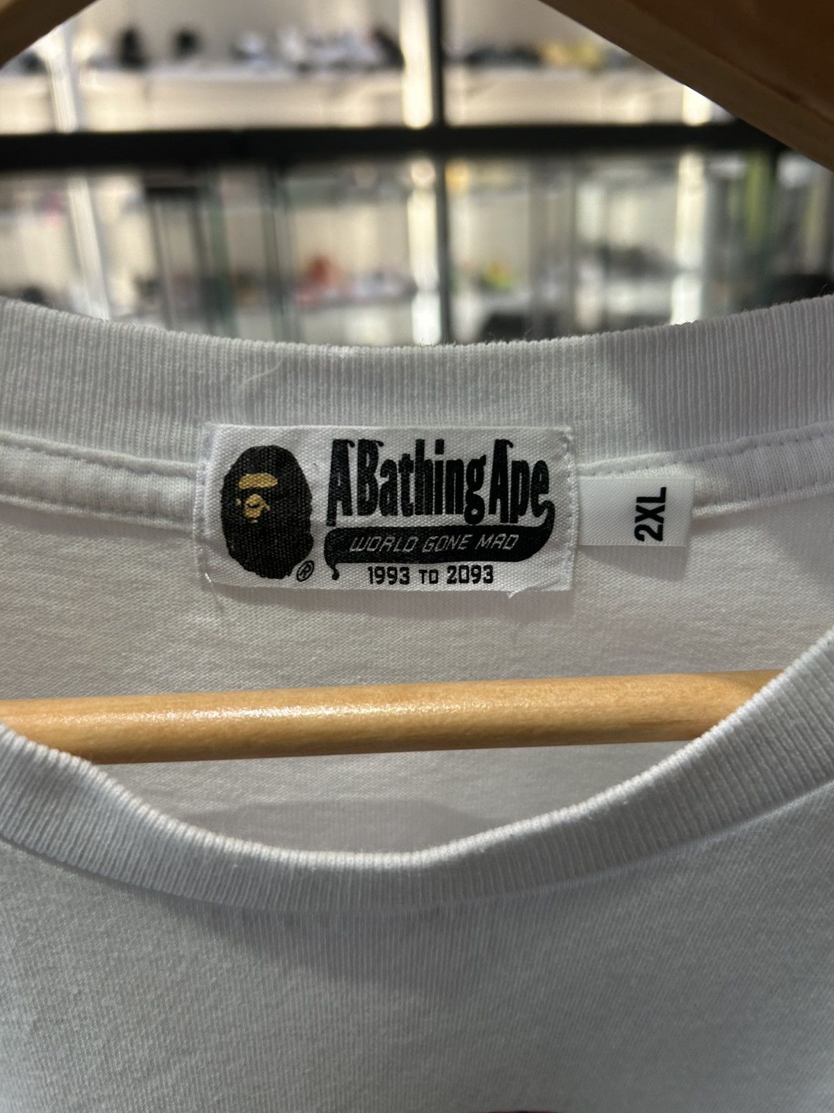 Bape Bape grafiti pattern tee white Size US XXL / EU 58 / 5 - 5 Thumbnail