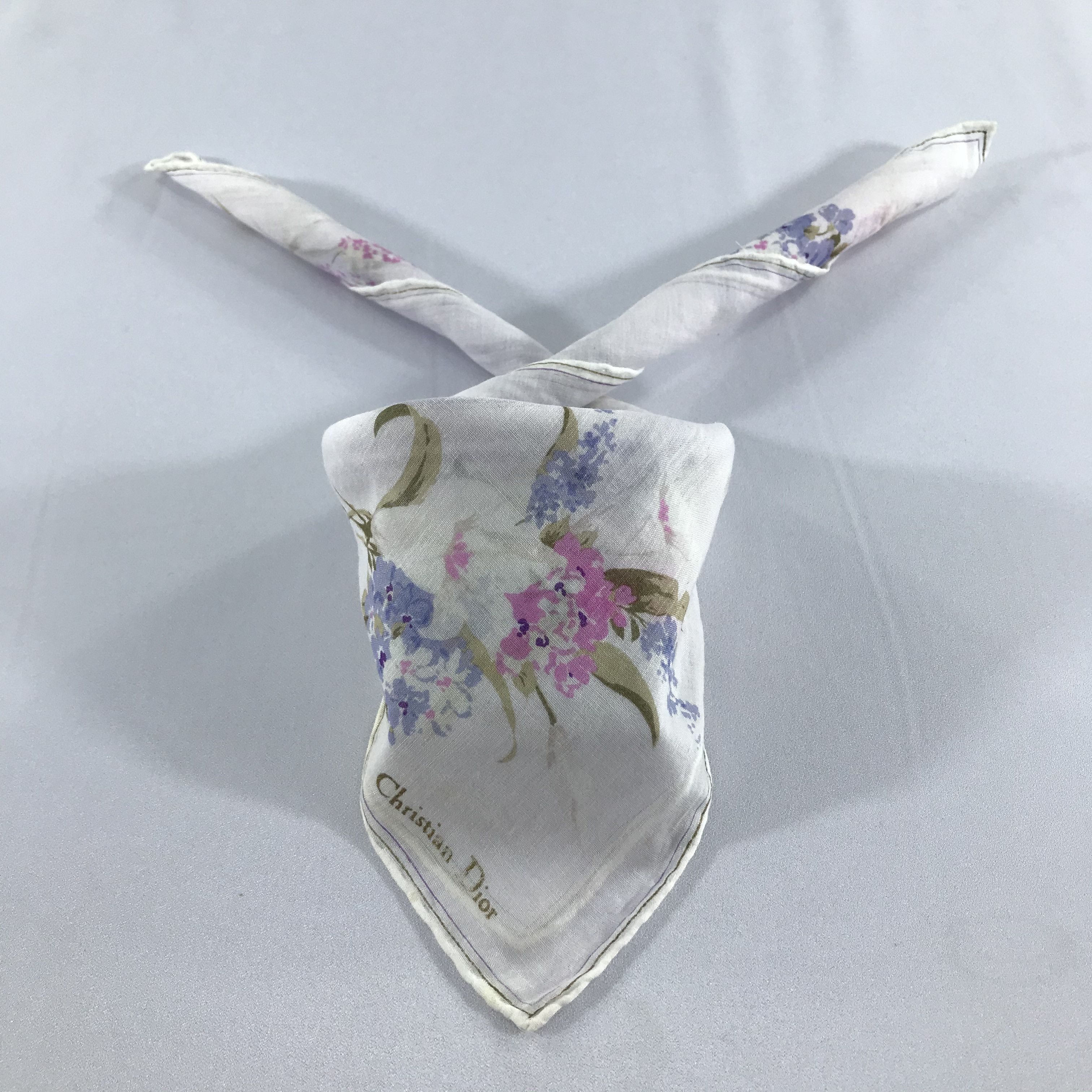 Christian Dior Monsieur Christian Dior Handkerchief Neckerchief Bandana H1031 Size ONE SIZE - 2 Thumbnail