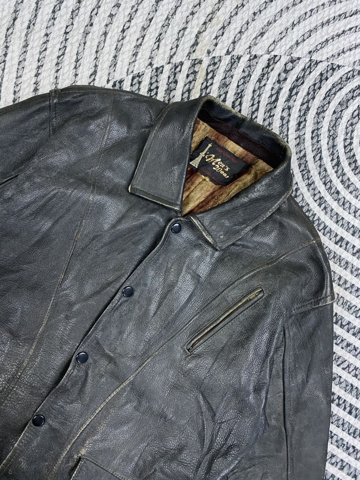 Japanese Brand Vintage Hight Class Hide Men’s Wear Zip-Up Leather Jacket Size US M / EU 48-50 / 2 - 9 Thumbnail