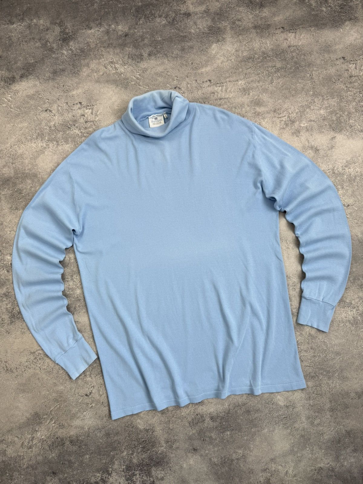 Sunspel Vintage Sunspel Blue Turtleneck Made In England Luxury Size US L / EU 52-54 / 3 - 4 Thumbnail