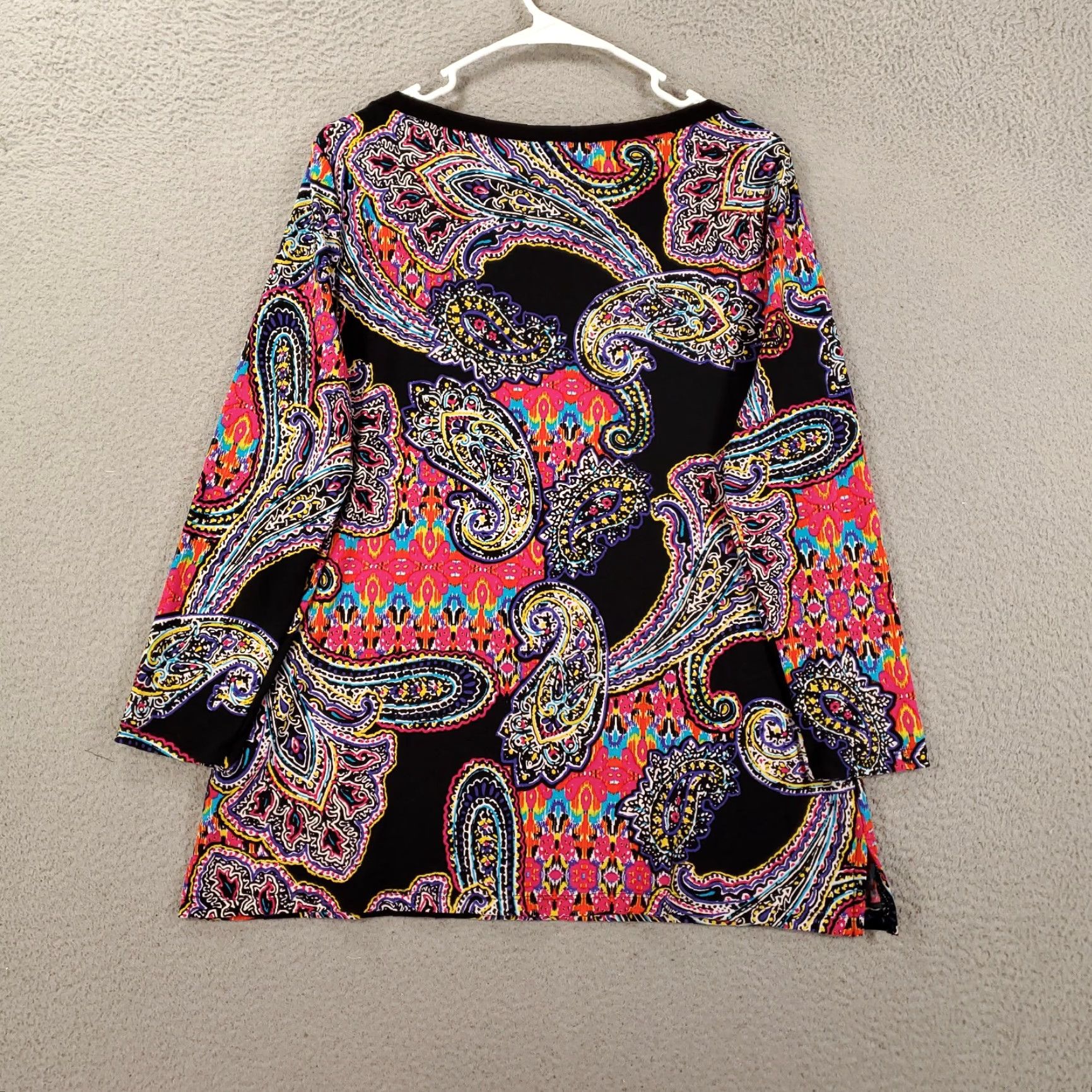 Ralph Lauren Lauren Ralph Lauren Top Womens Petite Large Multicolor Paisley LRL Pullover PL Size L / US 10 / IT 46 - 7 Thumbnail