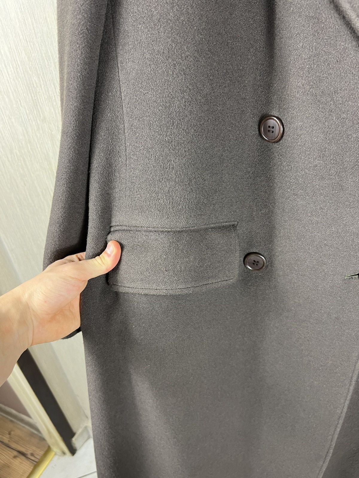 Mulberry Vintage 90s Mulberry wool cashmere double-breasted long coat Size US M / EU 48-50 / 2 - 9 Thumbnail