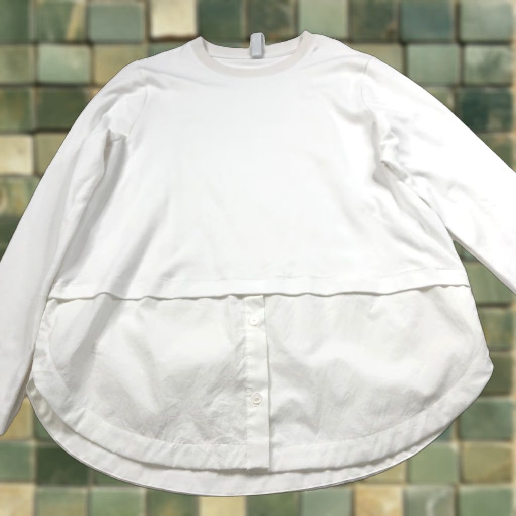 Athleta Athleta Gallery Medium Lightweight Pullover Button Top Blouse White M Women Shirt Size M / US 6-8 / IT 42-44 - 1 Thumbnail