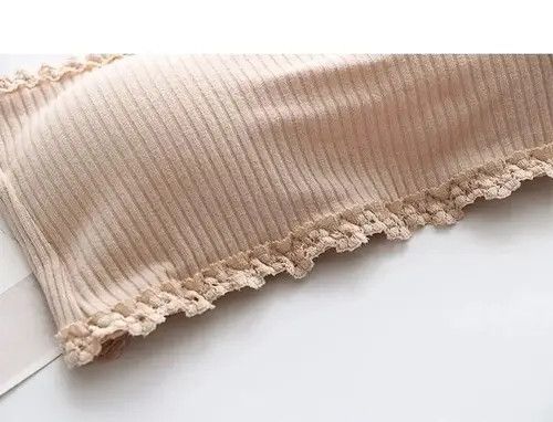 Japanese Brand × Vintage Women's Cotton Bra Female Tube Top Bra Women's Suspender Size ONE SIZE - 4 Thumbnail