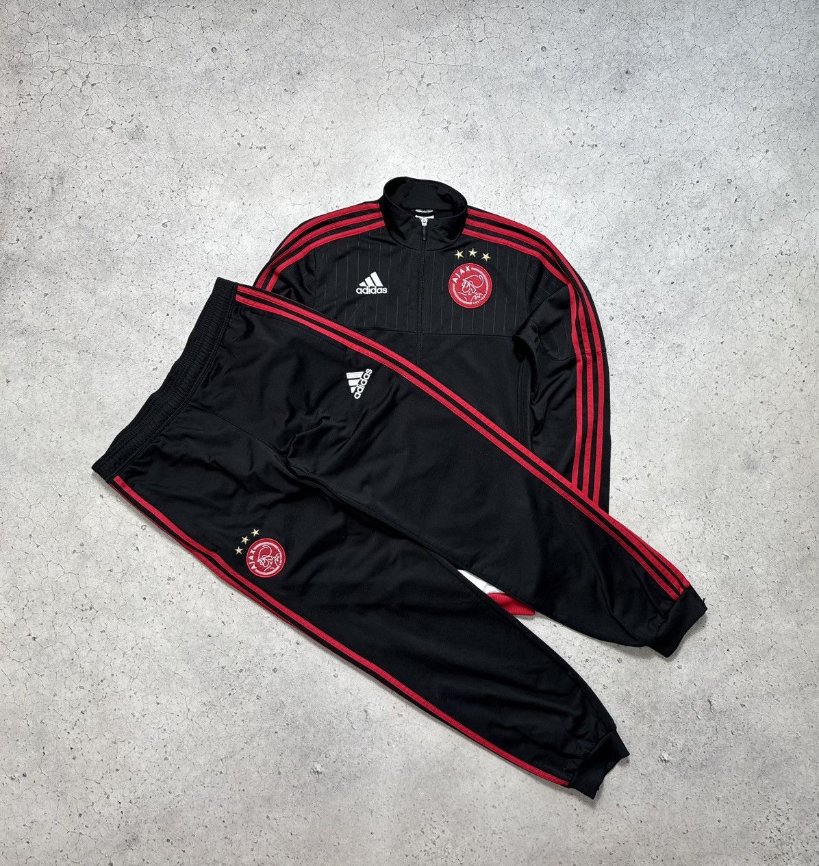 Adidas Adidas FC Ajax Amsterdam Vintage Football Track Suit Y2K Size US S / EU 44-46 / 1 - 1 Thumbnail