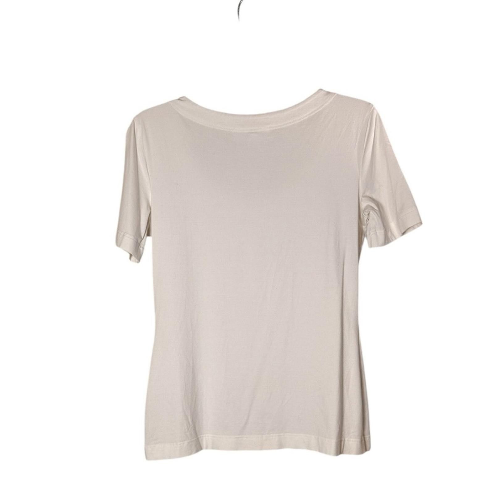 Escada Escada Women's White Short Sleeve Tee Sz 38 Size M / US 6-8 / IT 42-44 - 3 Thumbnail