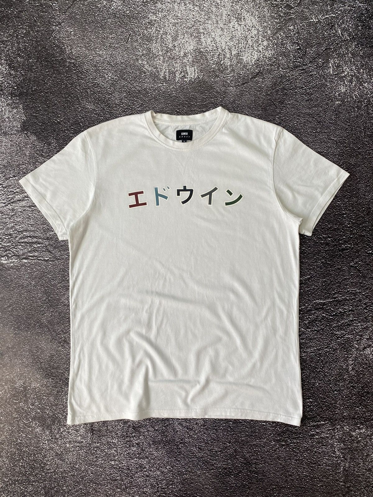 Edwin Edwin Katakana College TS White T-Shirt Size M Size US M / EU 48-50 / 2 - 1 Thumbnail