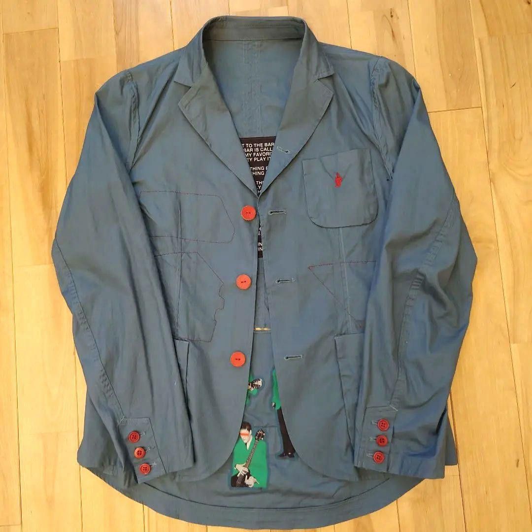 image of Undercover Ss13 Reversible Patchwork Jacket in Blue, Men's (Size Small)