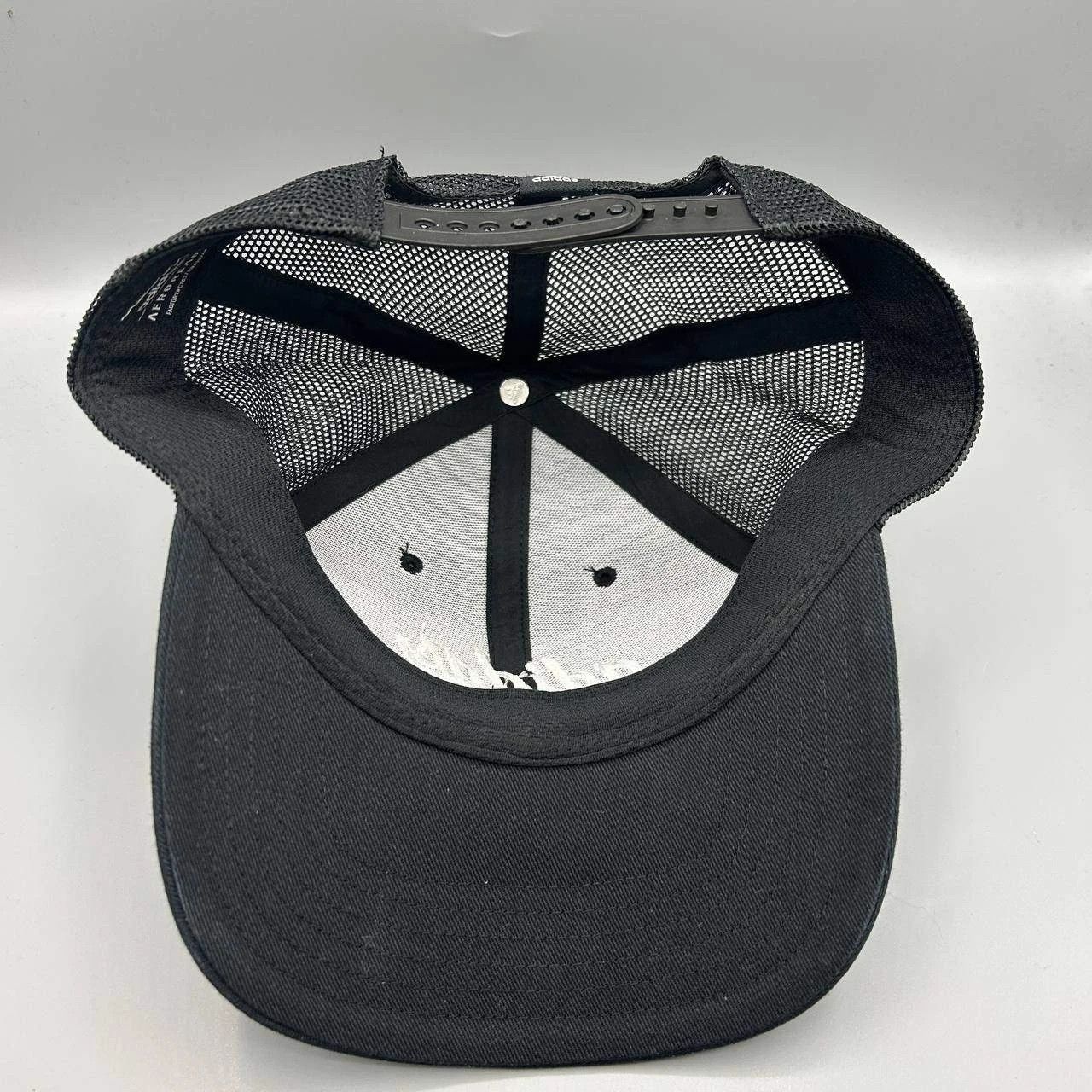 Adidas Adidas Trucker Hat Men Black Embroidered Snap Back Cotton Size ONE SIZE - 2 Thumbnail