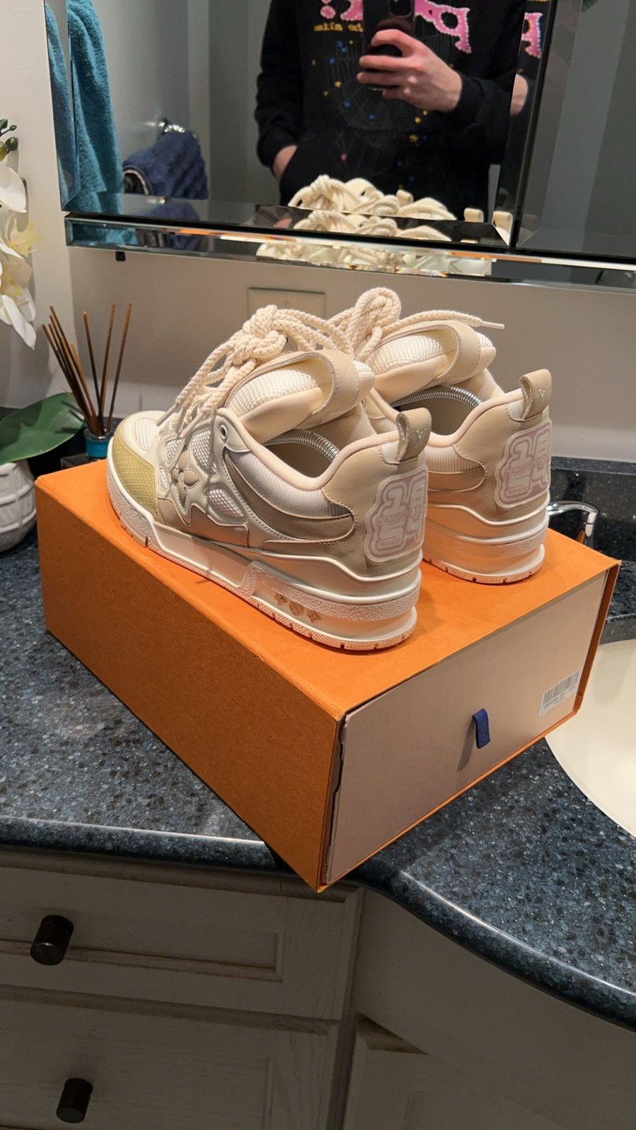 Louis Vuitton Louis Vuitton Skate Trainer ‘Tan/White’ Size 9LV With Box Size US 9 / EU 42 - 8 Thumbnail