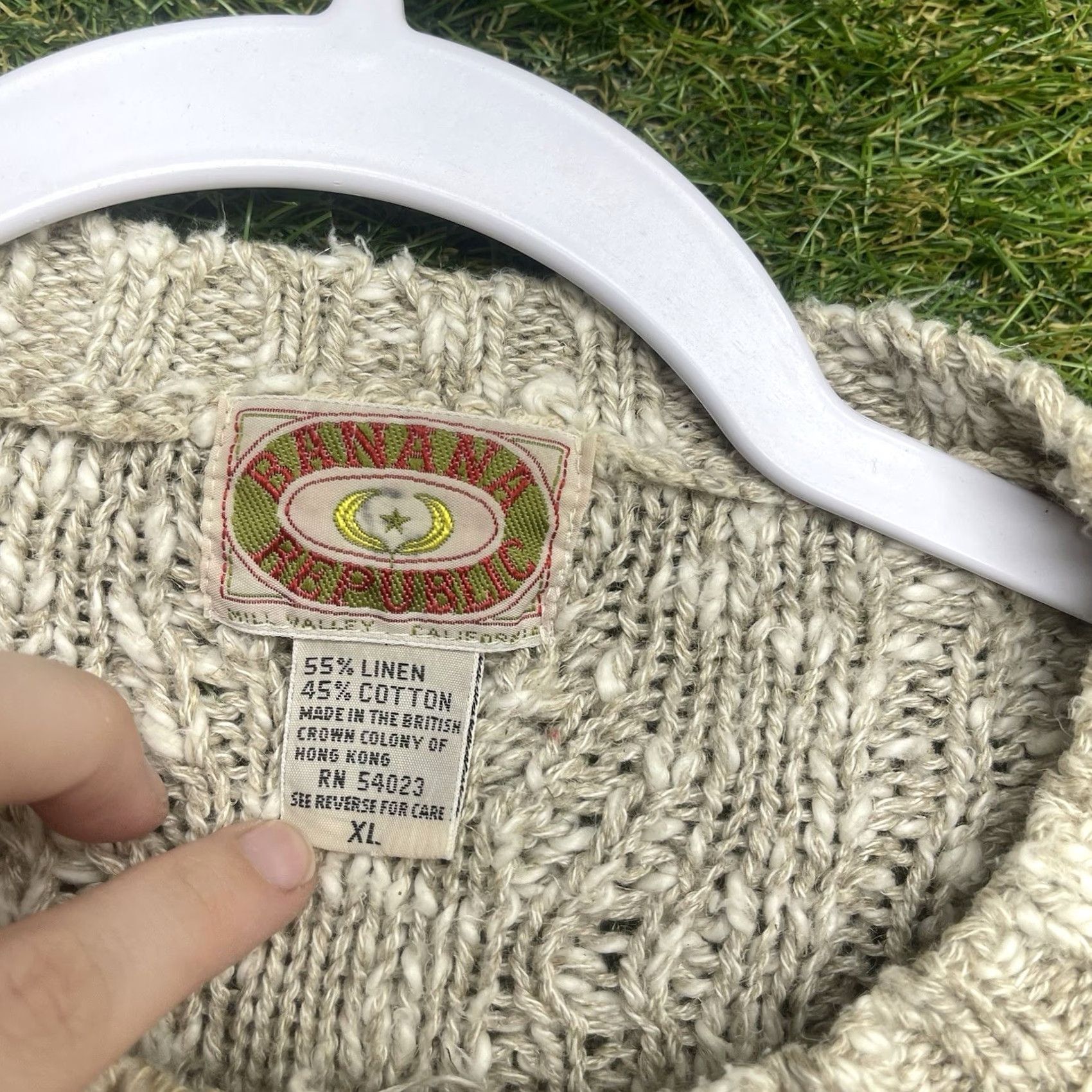 Banana Republic VINTAGE Banana Republic Linen Sweater Mens XL Chunky Knit Beige Cotton Blend Sweater Pullover Crew Neck Long Sleeve Casual 90s Retro Beige Mens XL Size US XL / EU 56 / 4 - 4 Thumbnail