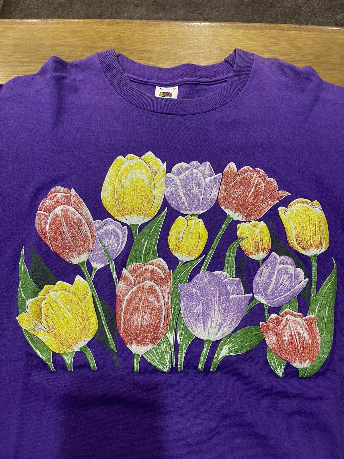 Vintage Vintage 90s Flower Poppy T shirt XL Size US XL / EU 56 / 4 - 3 Thumbnail