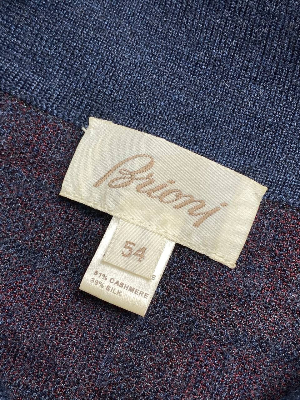 Brioni Vintage Brioni Polo Long Sleeve Sweater Silk Cashmere Size US L / EU 52-54 / 3 - 7 Thumbnail