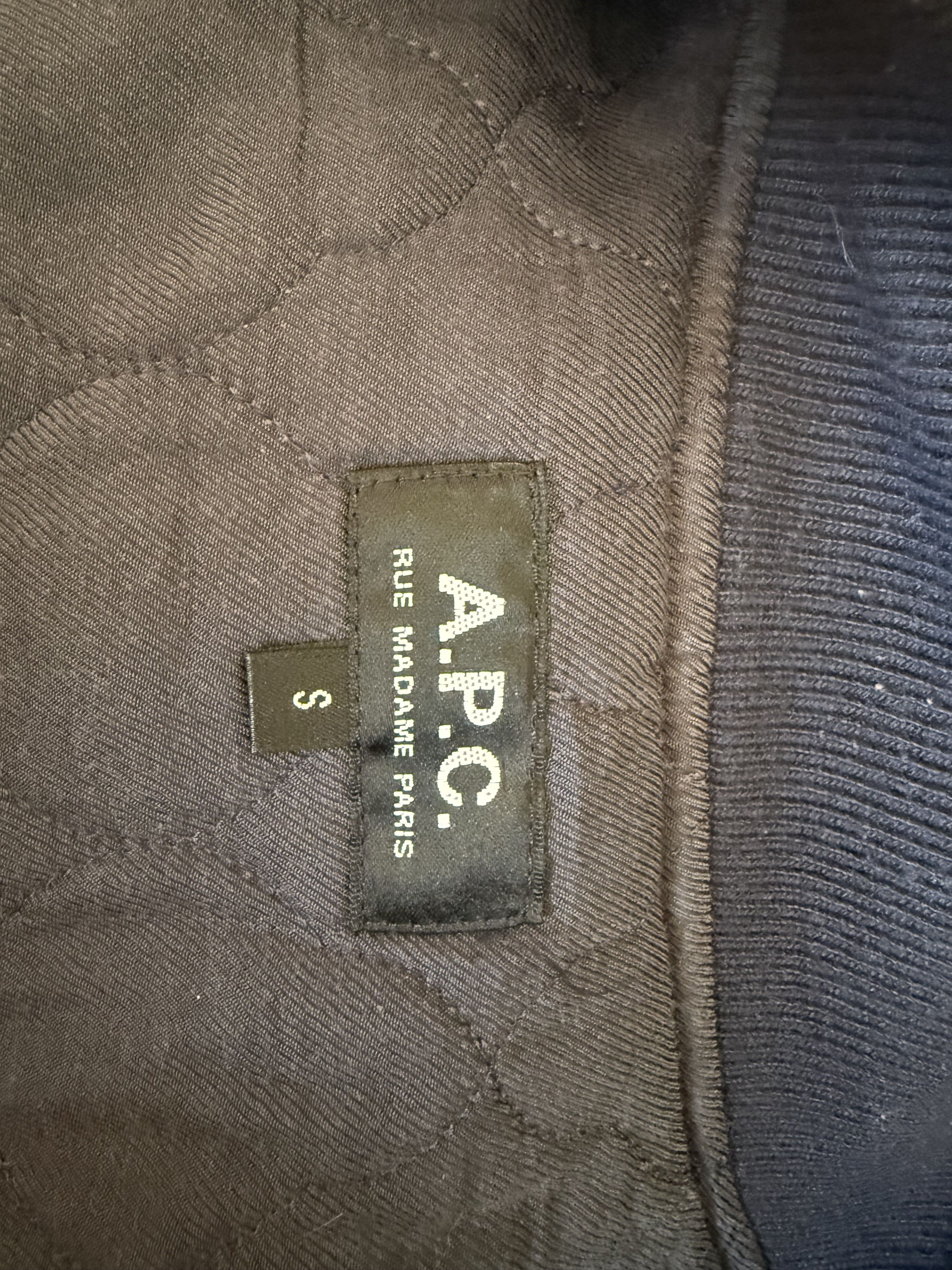 A.P.C. A.P.C. Herringbone Cotton and Wool-Blend Bomber Jacket Size US S / EU 44-46 / 1 - 4 Thumbnail