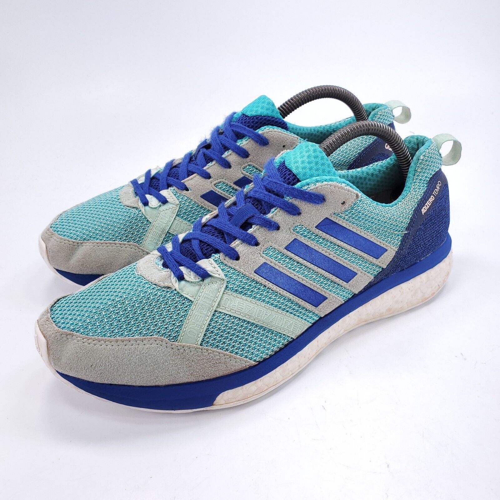 adidas gazelle silver green womens Adidas Adizero Tempo 9 M BB6651 Mens Gray Mesh Athletic Cross Training