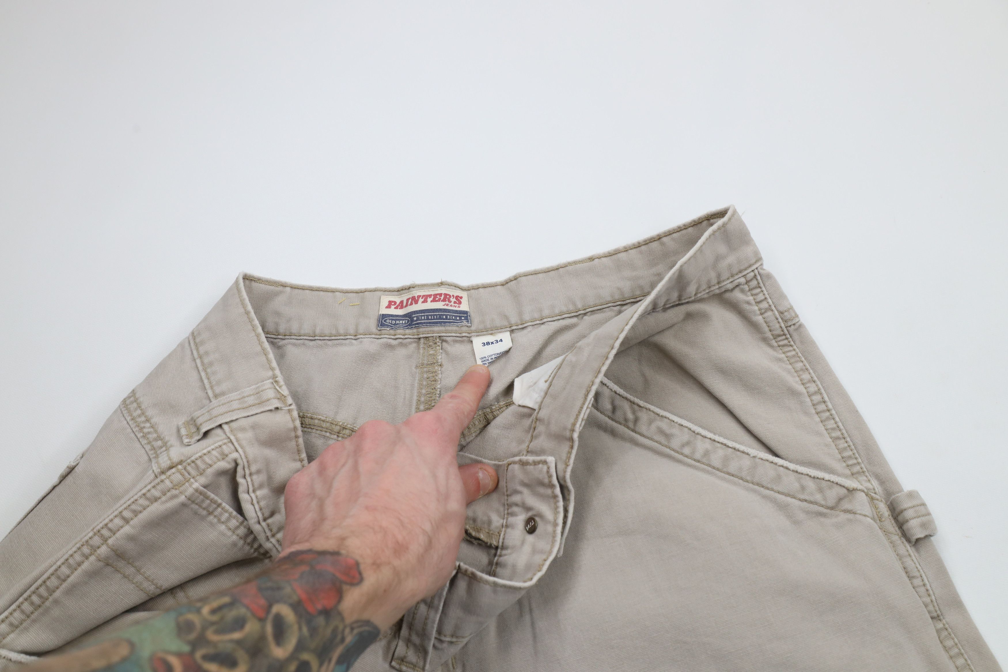Vintage Vintage Y2K 2003 Old Navy Wide Leg Painters Jeans Pants Size US 38 / EU 54 - 8 Thumbnail